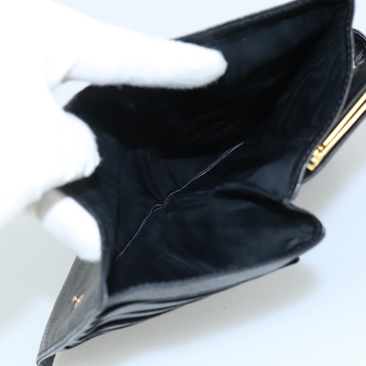 CHANEL Long Wallet Caviar Skin Black CC bs21729