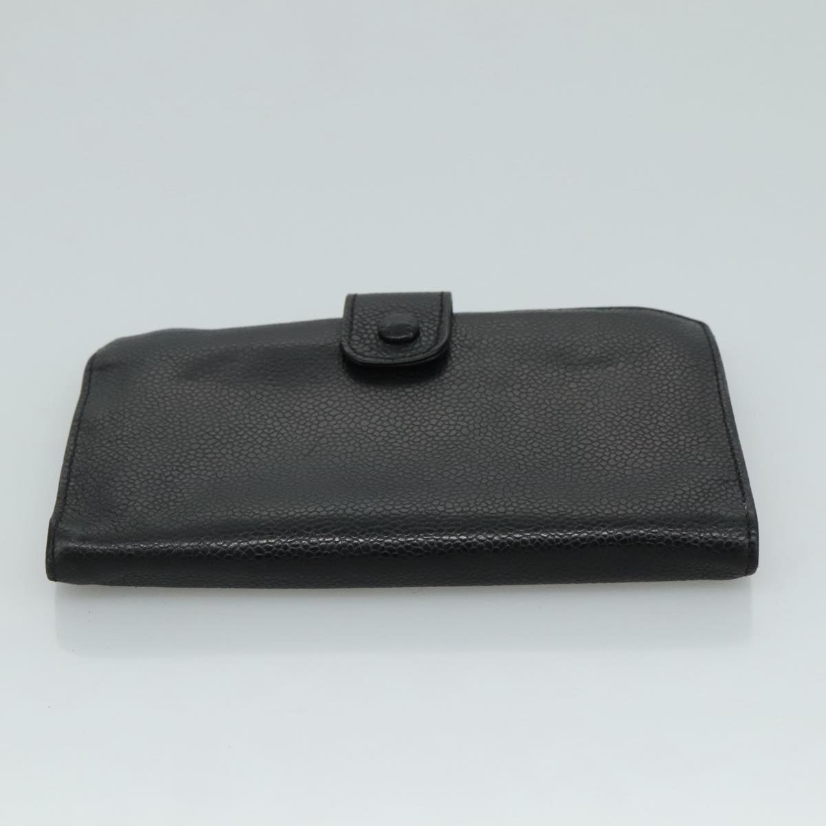 CHANEL Long Wallet Caviar Skin Black CC bs21729