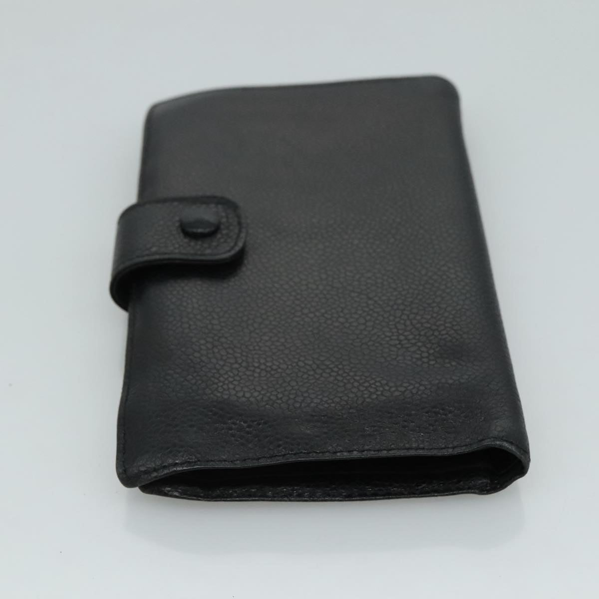 CHANEL Long Wallet Caviar Skin Black CC bs21729