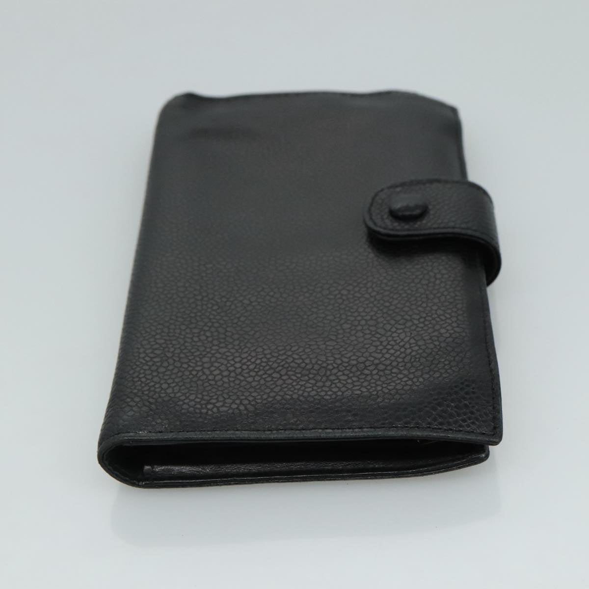 CHANEL Long Wallet Caviar Skin Black CC bs21729