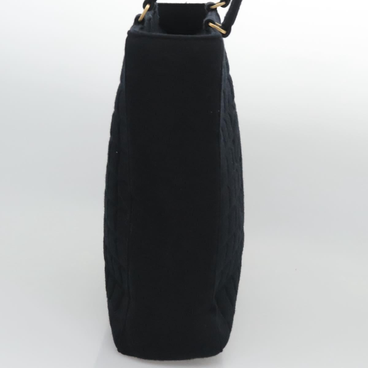 CHANEL Choco Bar Tote Bag Cotton Black CC bs21806