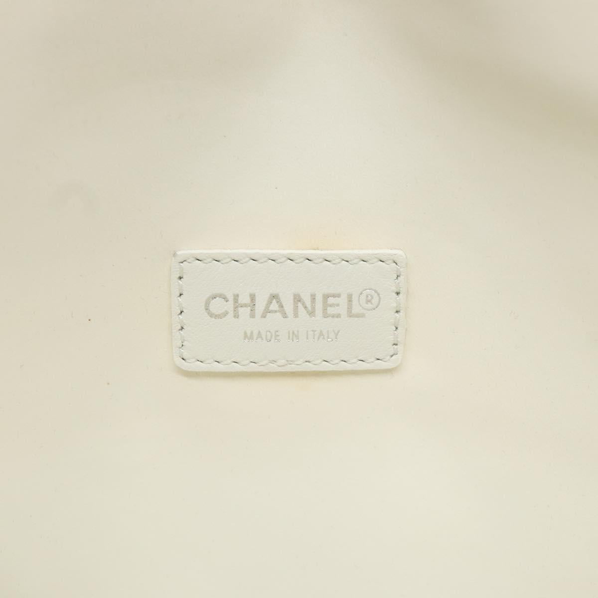 CHANEL Clutch Bag Coated Canvas Green Blue Silver CC bs22217