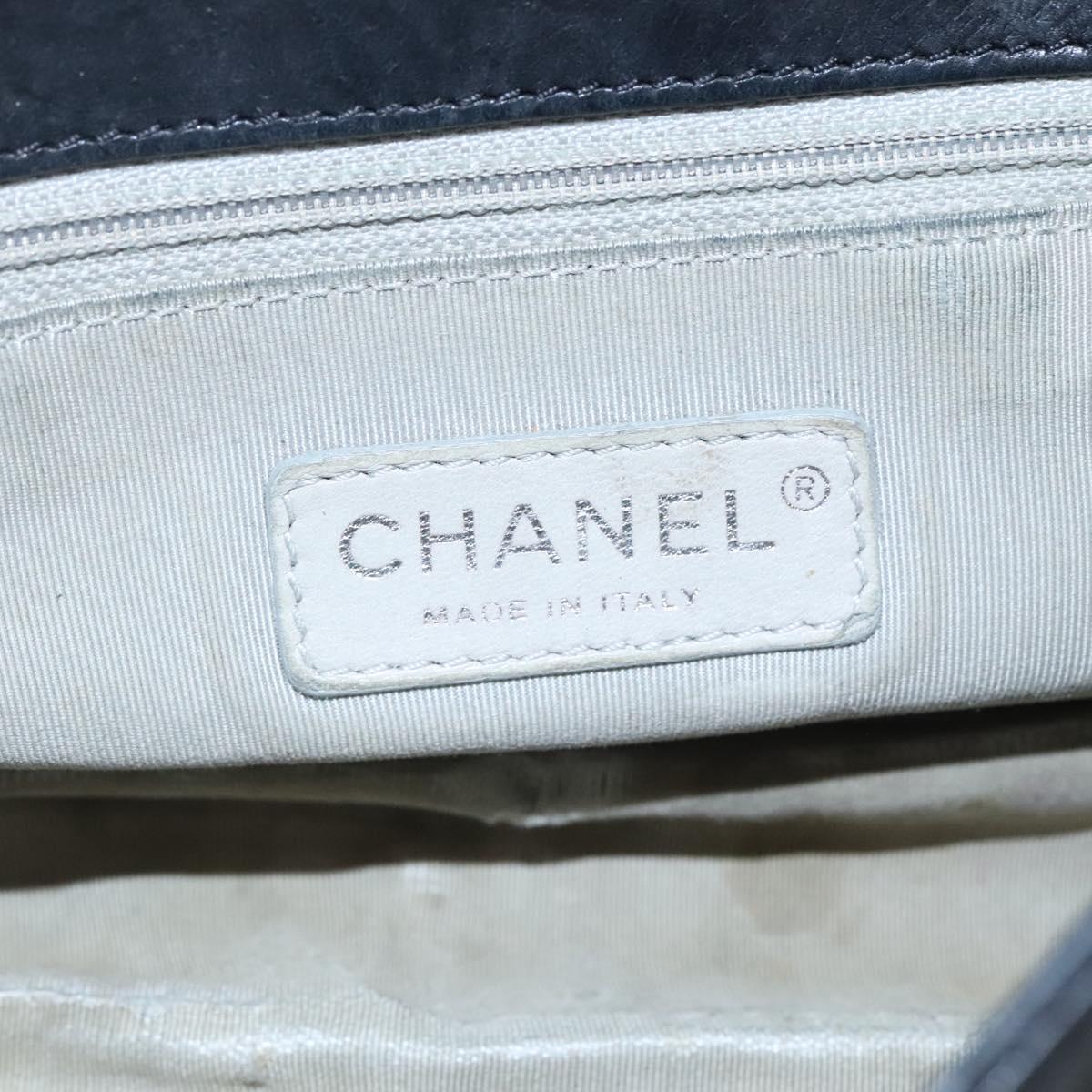 CHANEL COCO Mark Chain Hand Bag Leather Black Gold CC bs22259