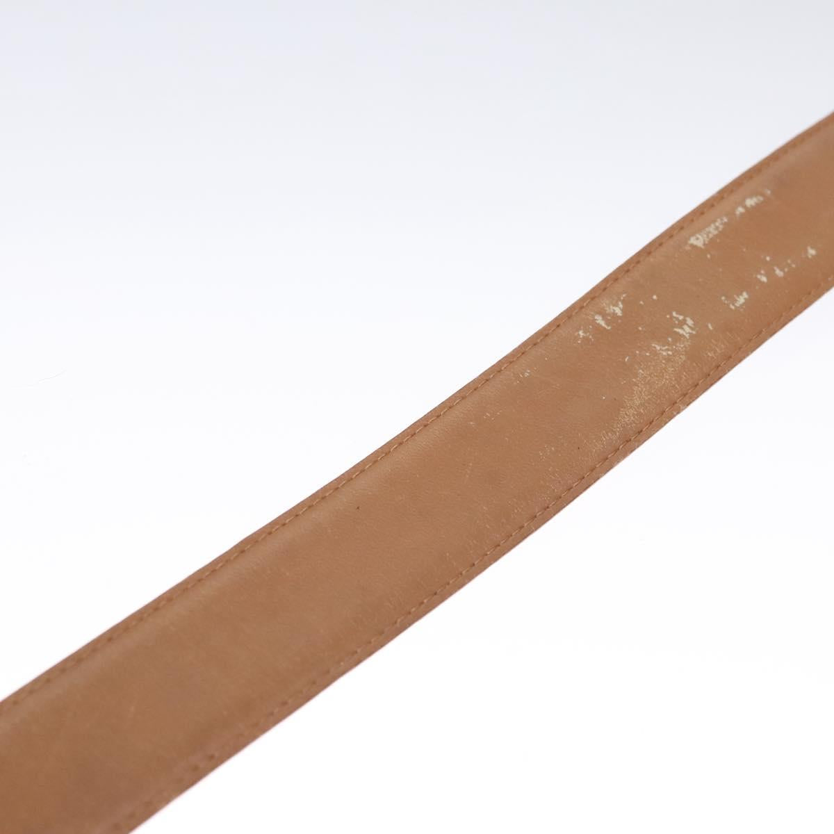 CHANEL Belt Leather 40.9"" Gold White CC bs22410