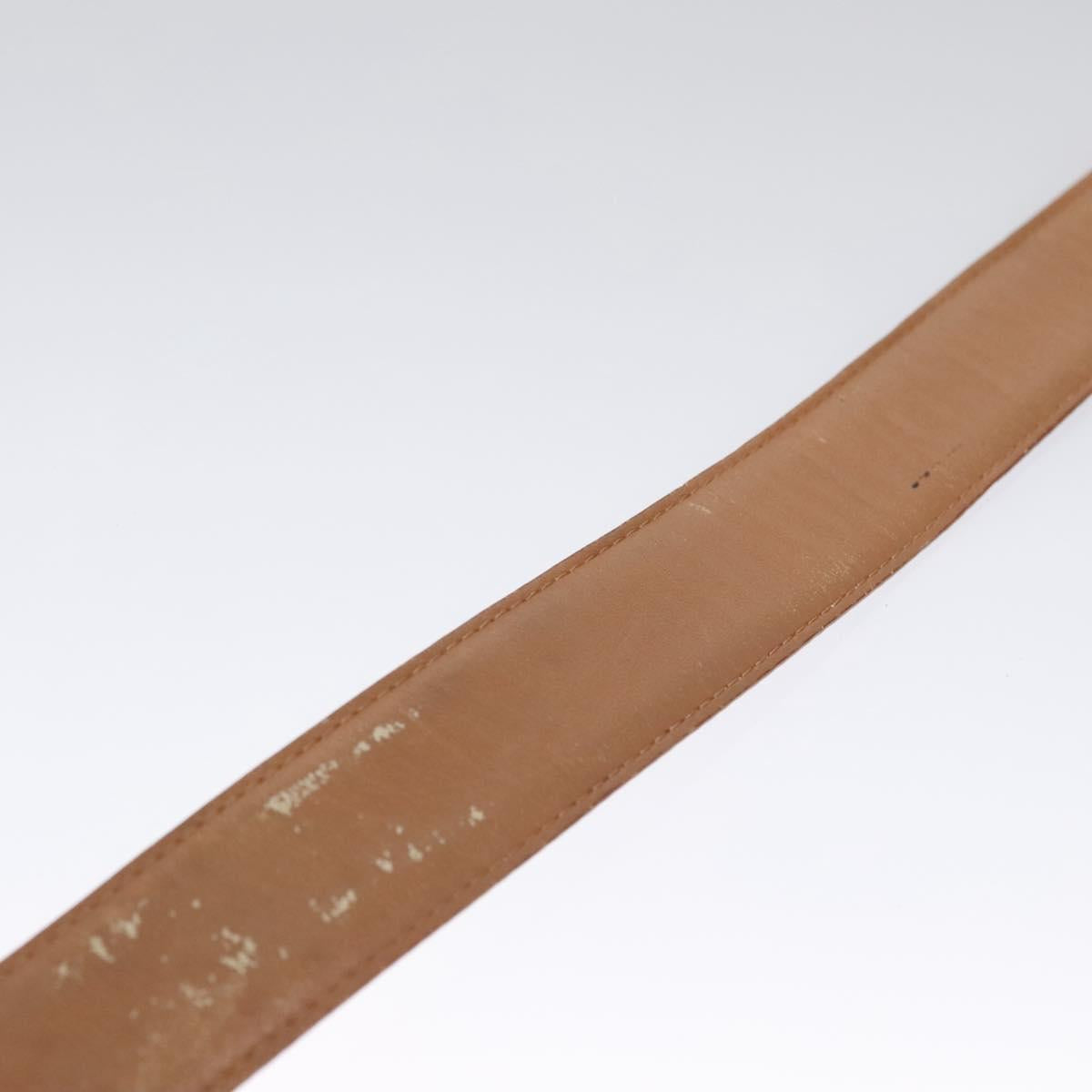 CHANEL Belt Leather 40.9"" Gold White CC bs22410