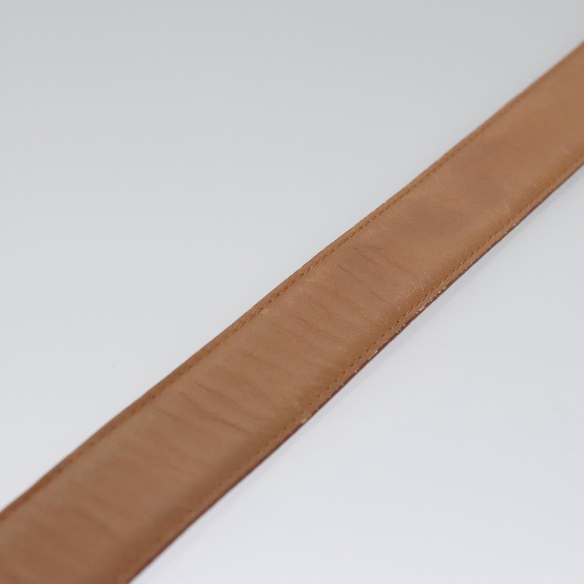 CHANEL Belt Leather 40.9"" Gold White CC bs22410