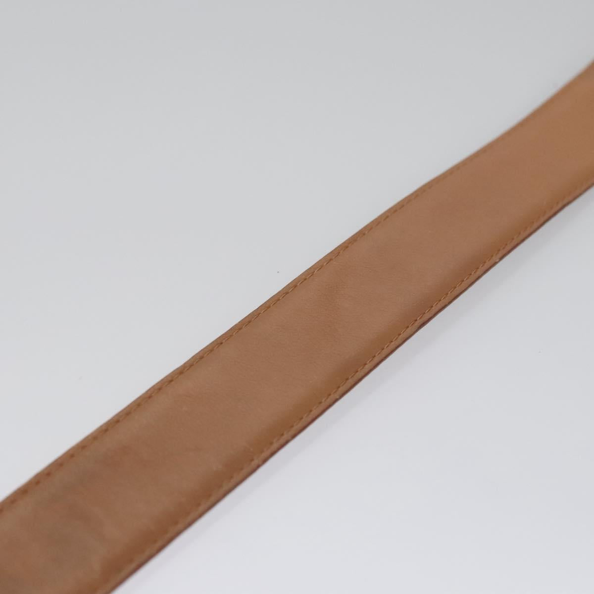 CHANEL Belt Leather 40.9"" Gold White CC bs22410