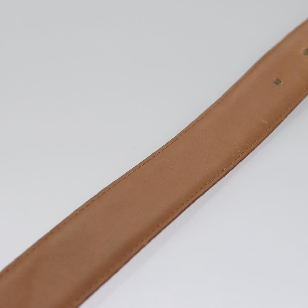 CHANEL Belt Leather 40.9"" Gold White CC bs22410