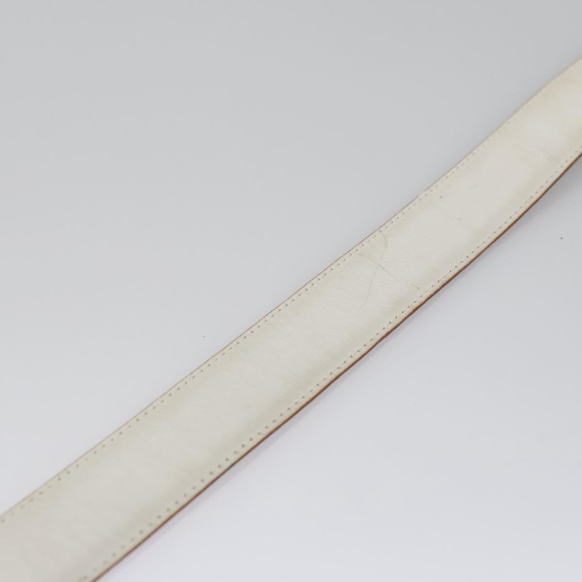 CHANEL Belt Leather 40.9"" Gold White CC bs22410