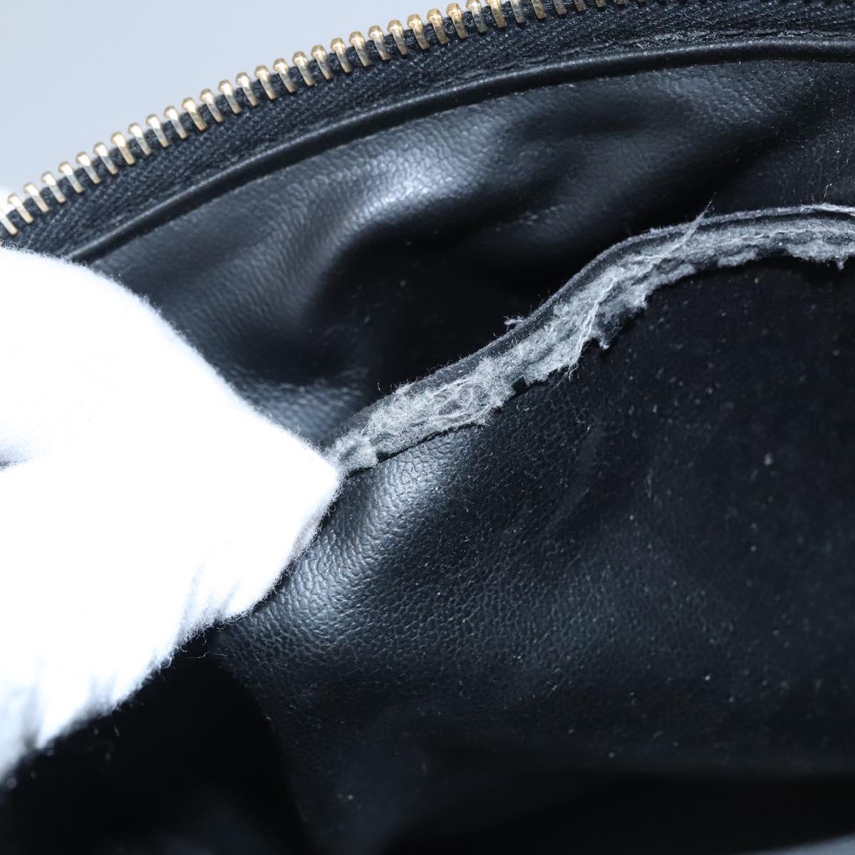 CHANEL Vanity Hand Bag Patent leather Black CC bs22424