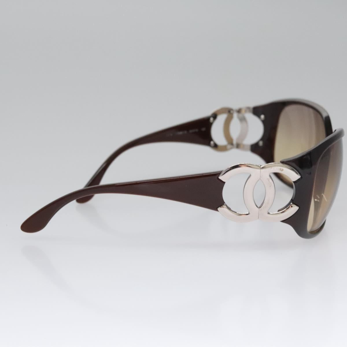 CHANEL Sunglasses plastic Brown CC bs22503
