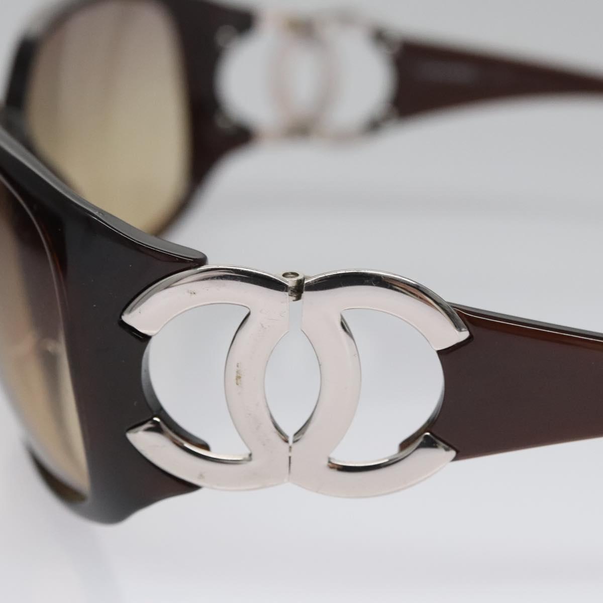 CHANEL Sunglasses plastic Brown CC bs22503