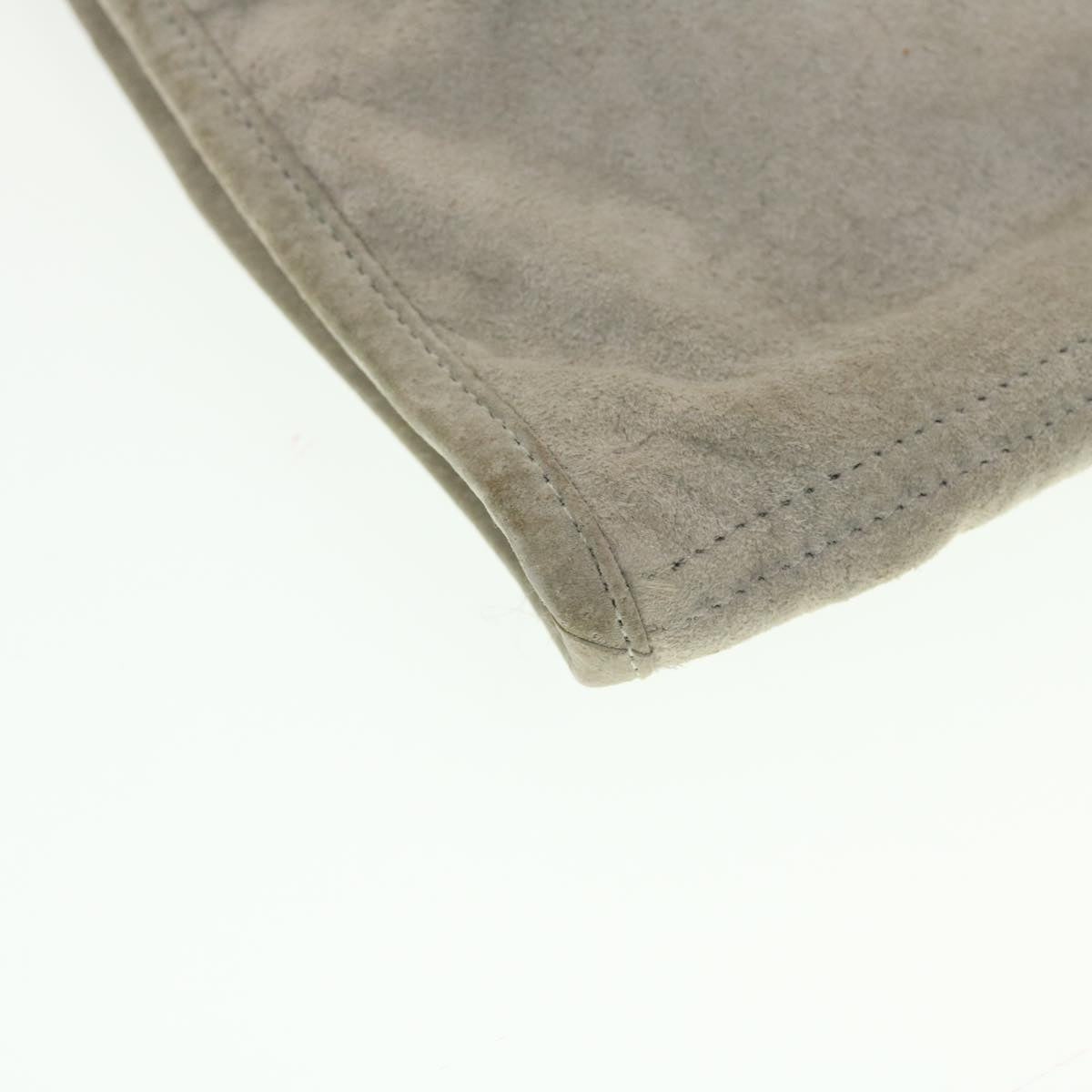 CHANEL Wall Hanging Pouch Suede Gray CC bs5681