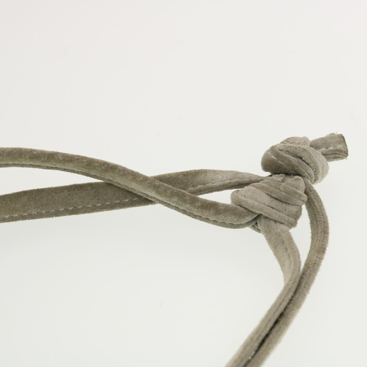CHANEL Wall Hanging Pouch Suede Gray CC bs5681