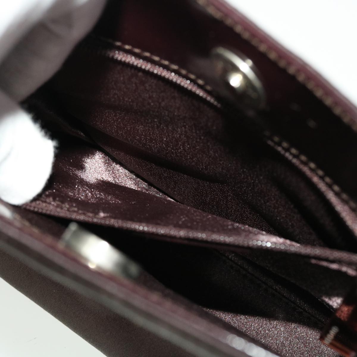 GUCCI Bamboo Shoulder Bag Satin Purple 000.0822 bs5803