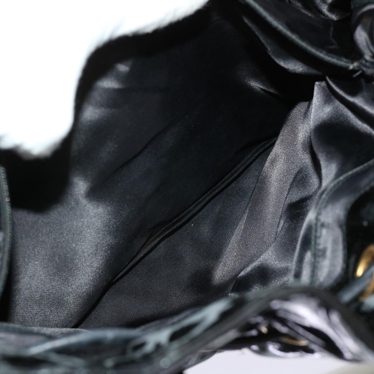 CHANEL Shoulder Bag Patent leather Black CC bs6675