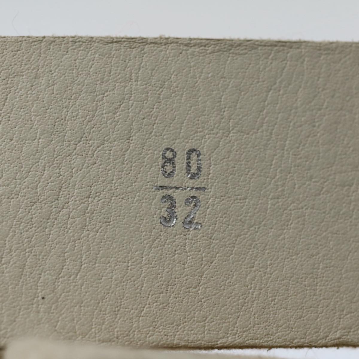 CHANEL Pearl Belt Wool 80/32 37.4"""""""" White CC bs9177