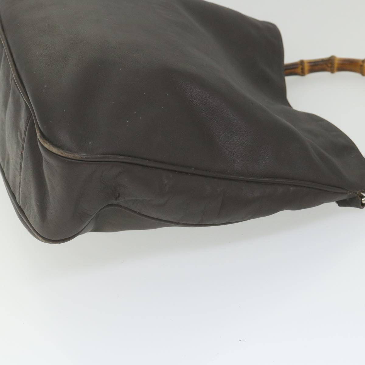GUCCI Bamboo Shoulder Bag Leather Brown 001 1781 1577 bs9603