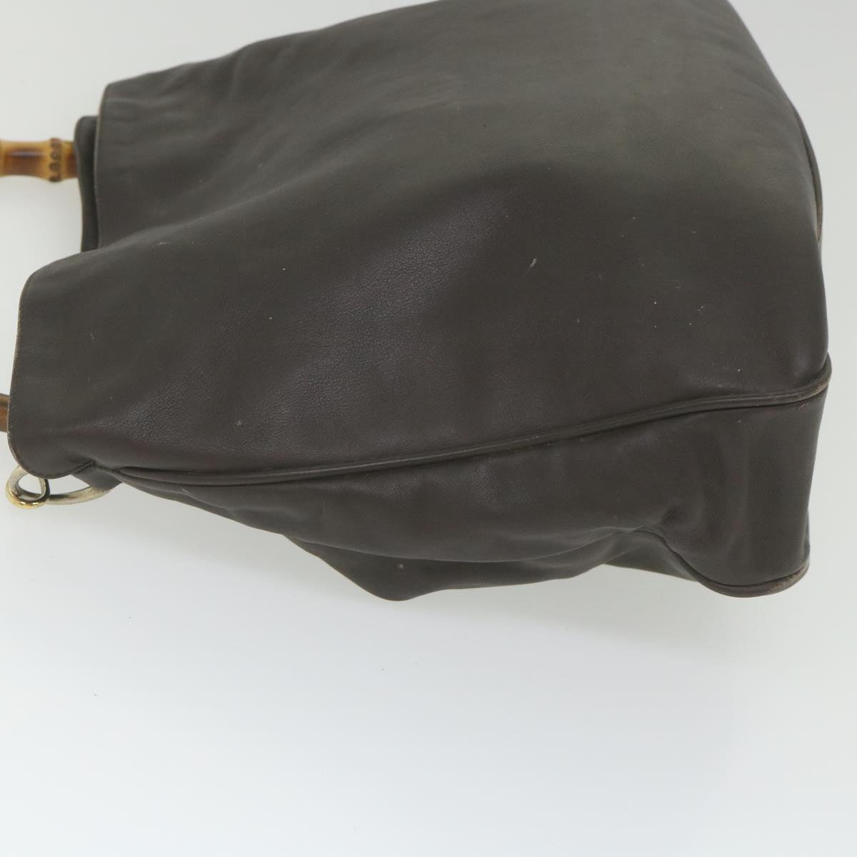 GUCCI Bamboo Shoulder Bag Leather Brown 001 1781 1577 bs9603