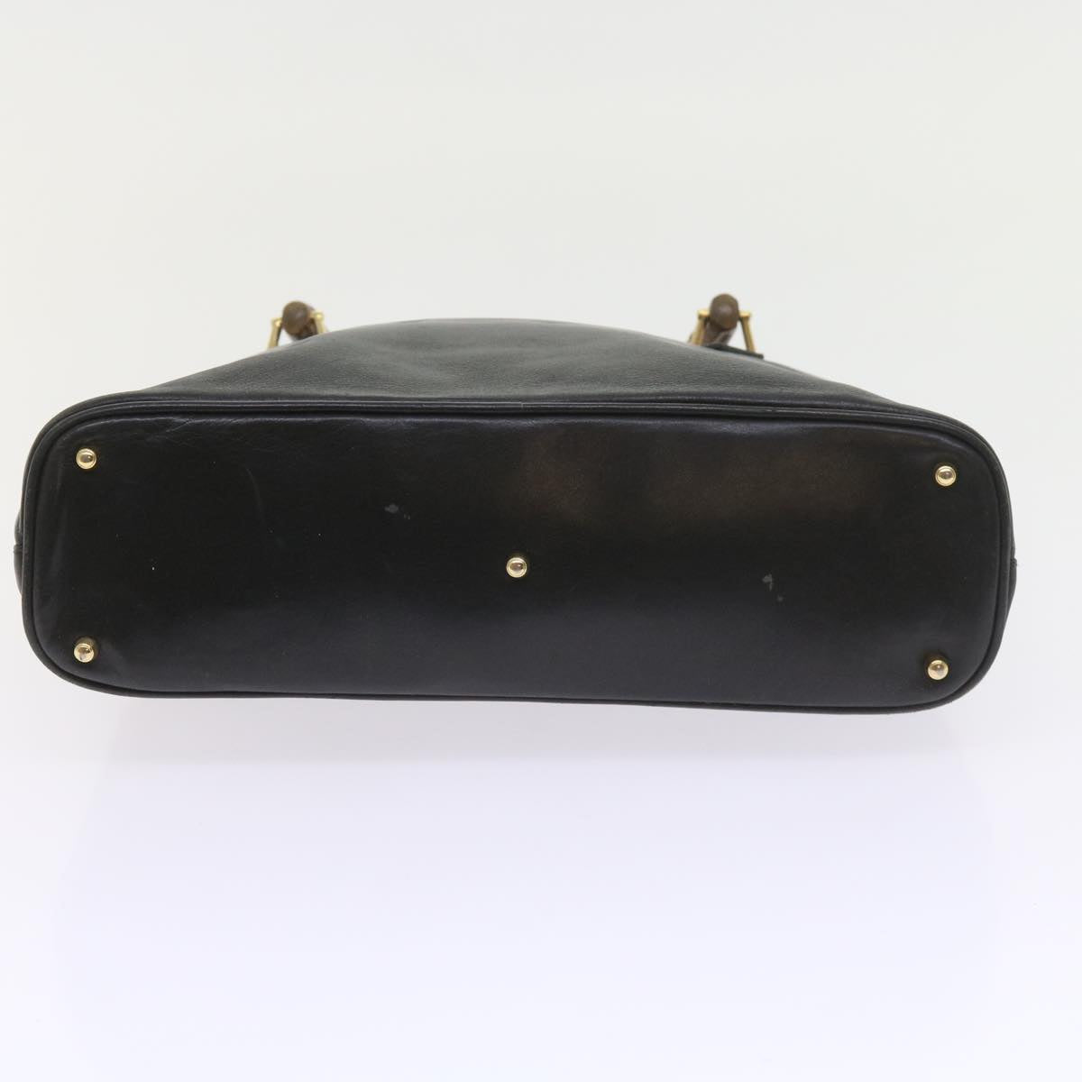 GUCCI Bamboo Shoulder Bag Leather Black 000 0289 200110 bs9692