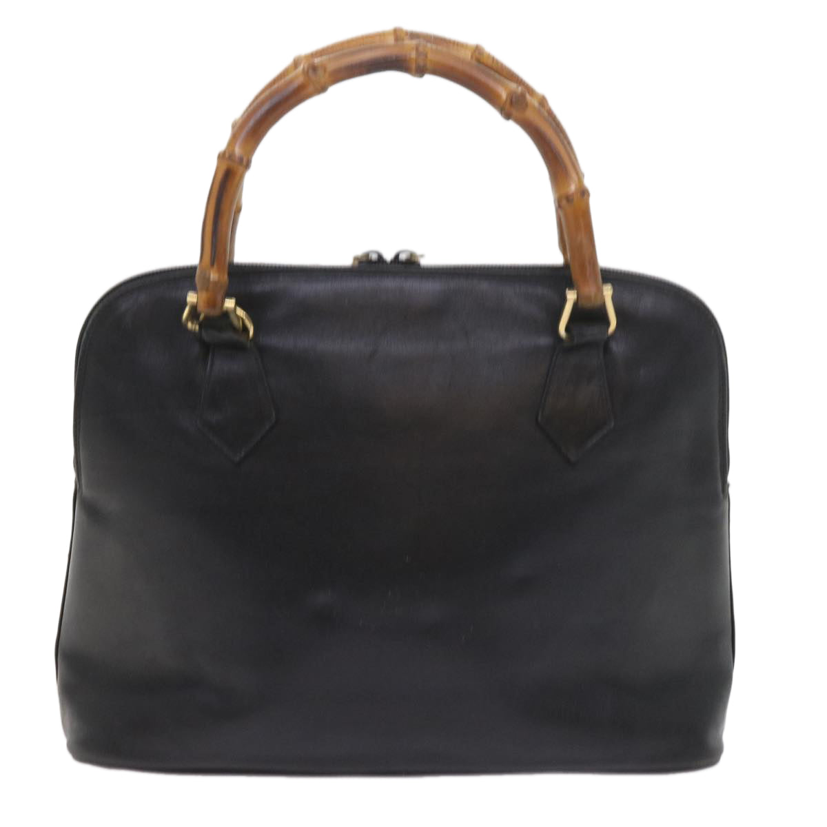GUCCI Bamboo Shoulder Bag Leather Black 000 0289 200110 bs9692
