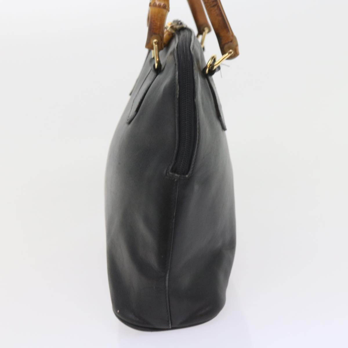 GUCCI Bamboo Shoulder Bag Leather Black 000 0289 200110 bs9692