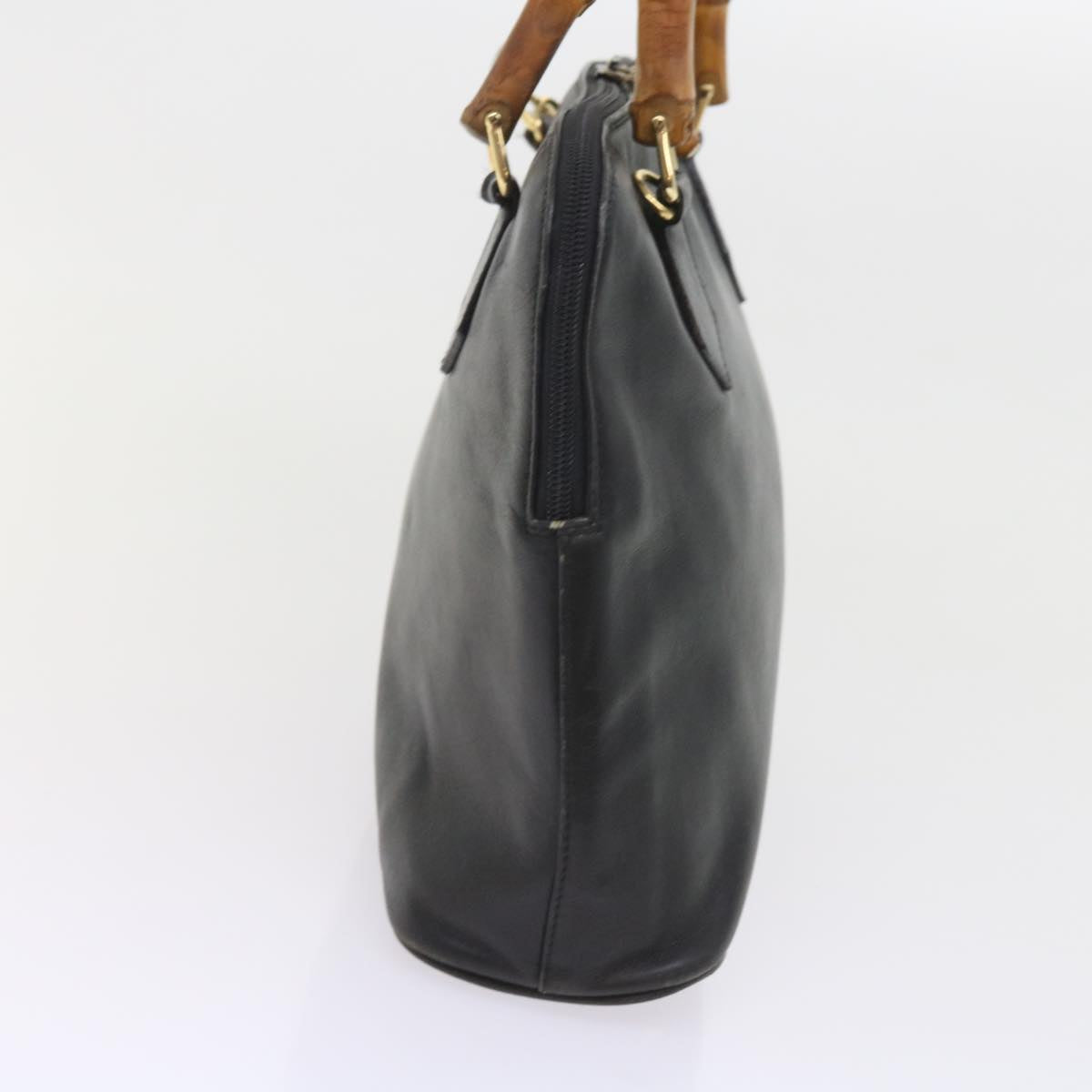GUCCI Bamboo Shoulder Bag Leather Black 000 0289 200110 bs9692