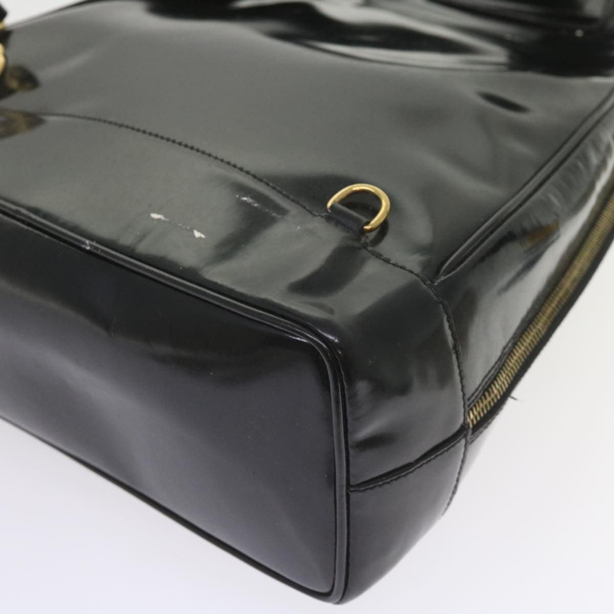 GUCCI Bamboo Body Bag Leather Black 003 3444 0027 bs9736