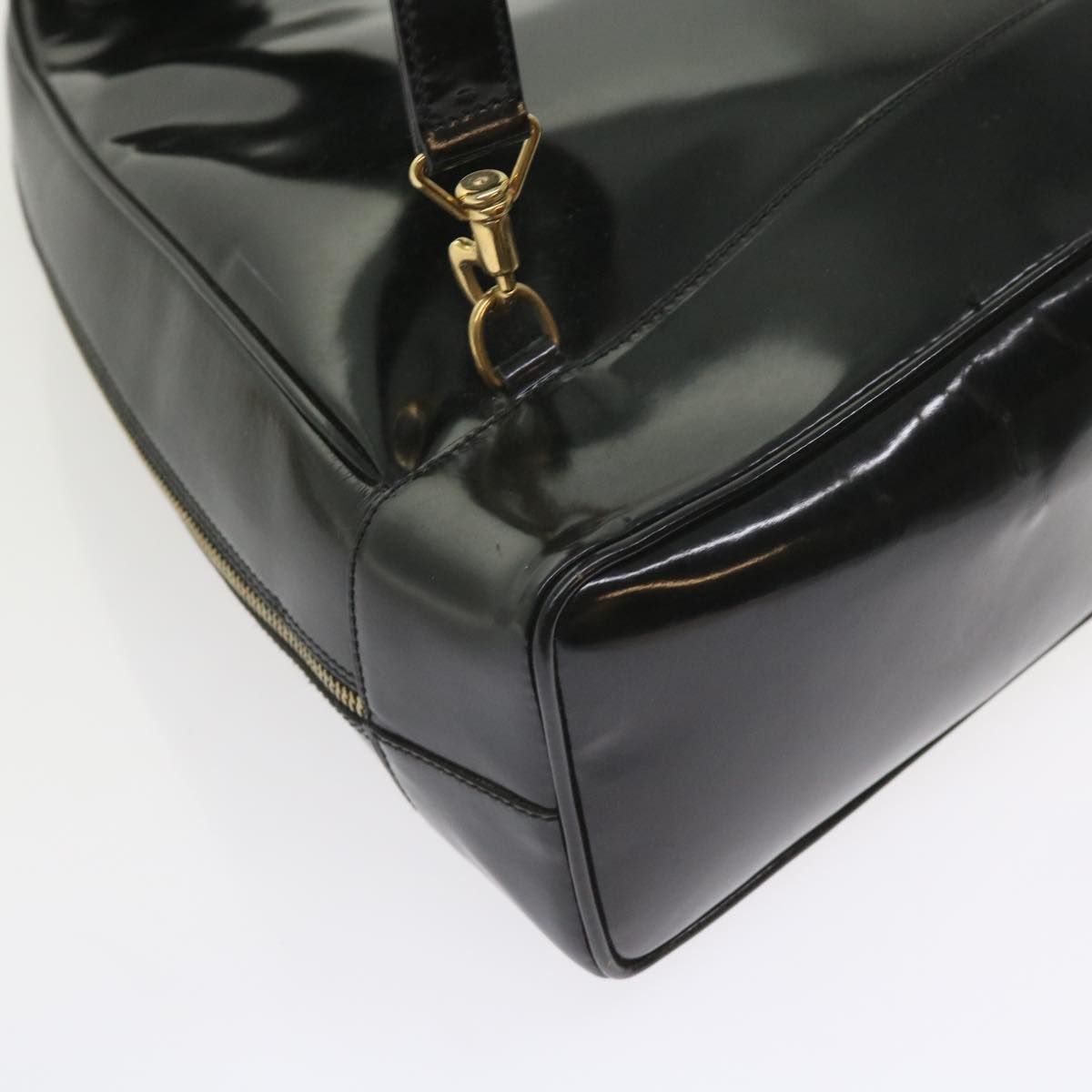 GUCCI Bamboo Body Bag Leather Black 003 3444 0027 bs9736