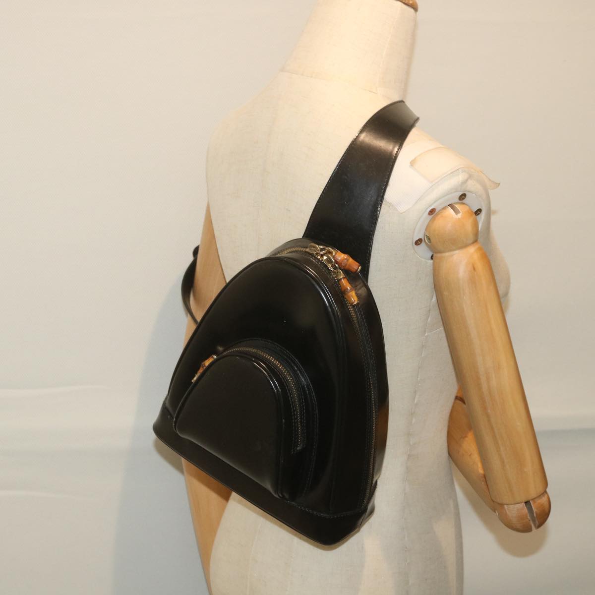 GUCCI Body Bag Leather Black 003 3444 0027 bs9919