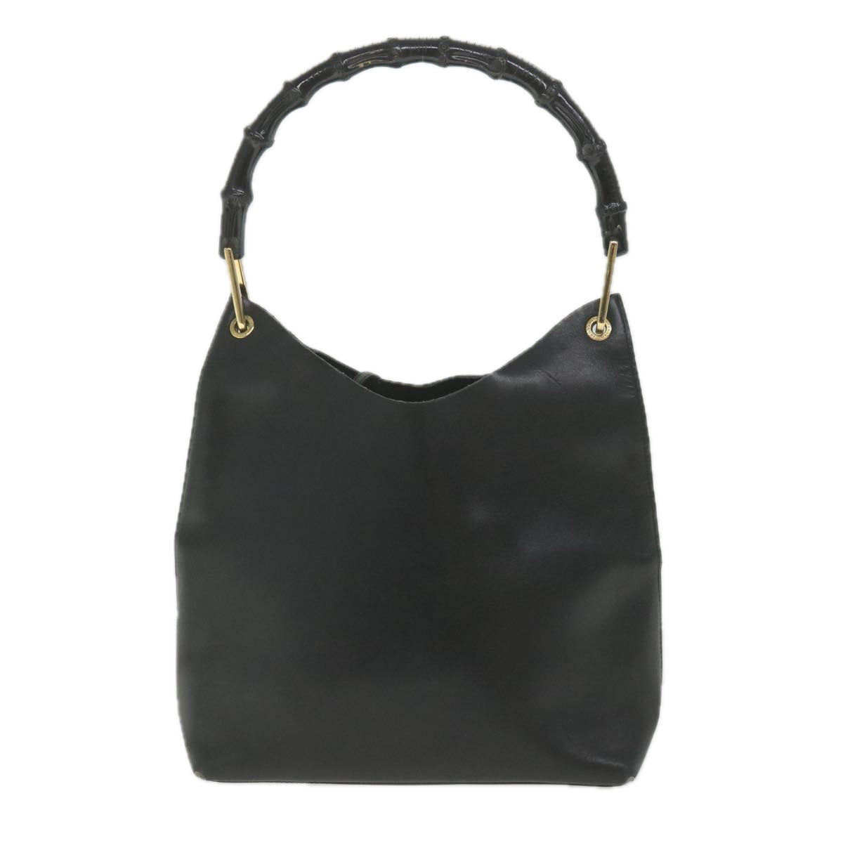 GUCCI Bamboo Shoulder Bag Leather Black 001 2058 1880 0 bs9981