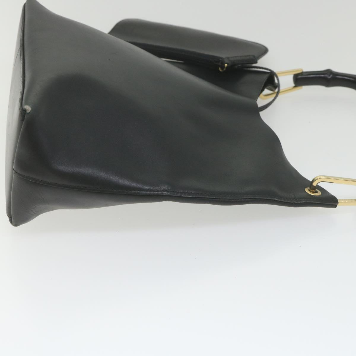 GUCCI Bamboo Shoulder Bag Leather Black 001 2058 1880 0 bs9981