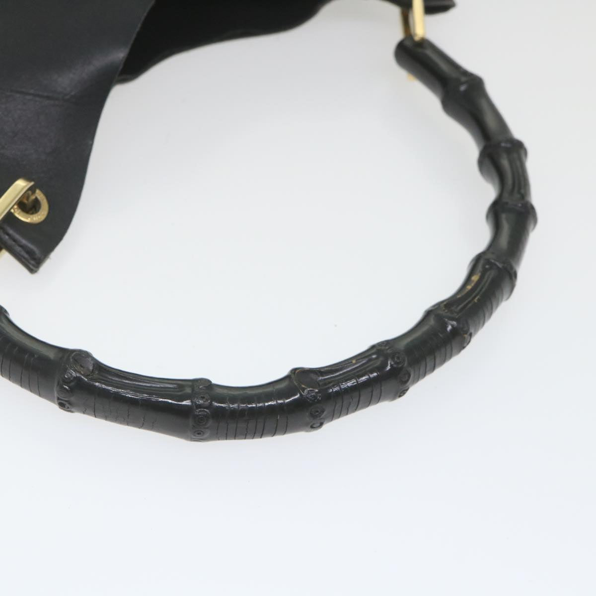 GUCCI Bamboo Shoulder Bag Leather Black 001 2058 1880 0 bs9981
