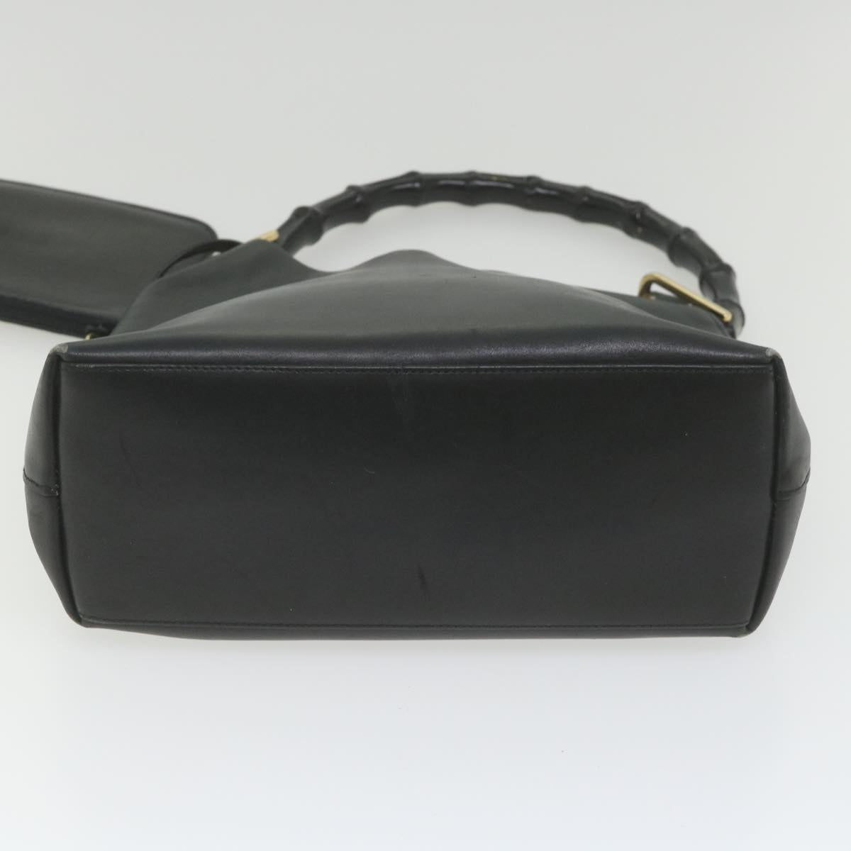GUCCI Bamboo Shoulder Bag Leather Black 001 2058 1880 0 bs9981