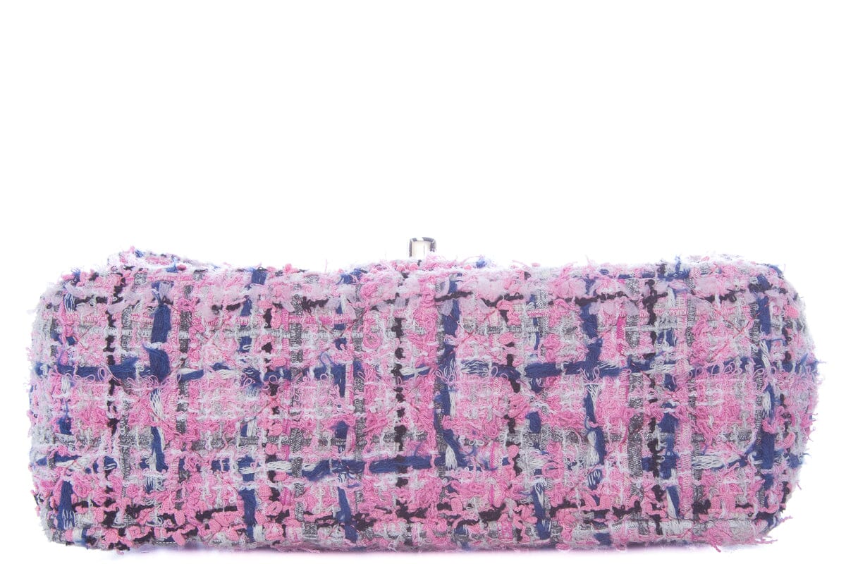 Chanel Pink Tweed Mini Flap Handbag