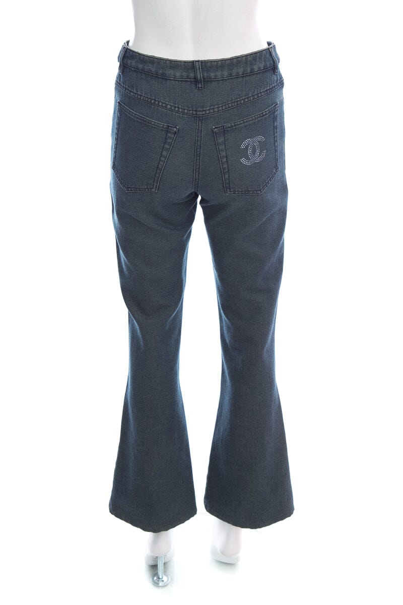 Chanel Blue CC Detail Jeans SZ 34