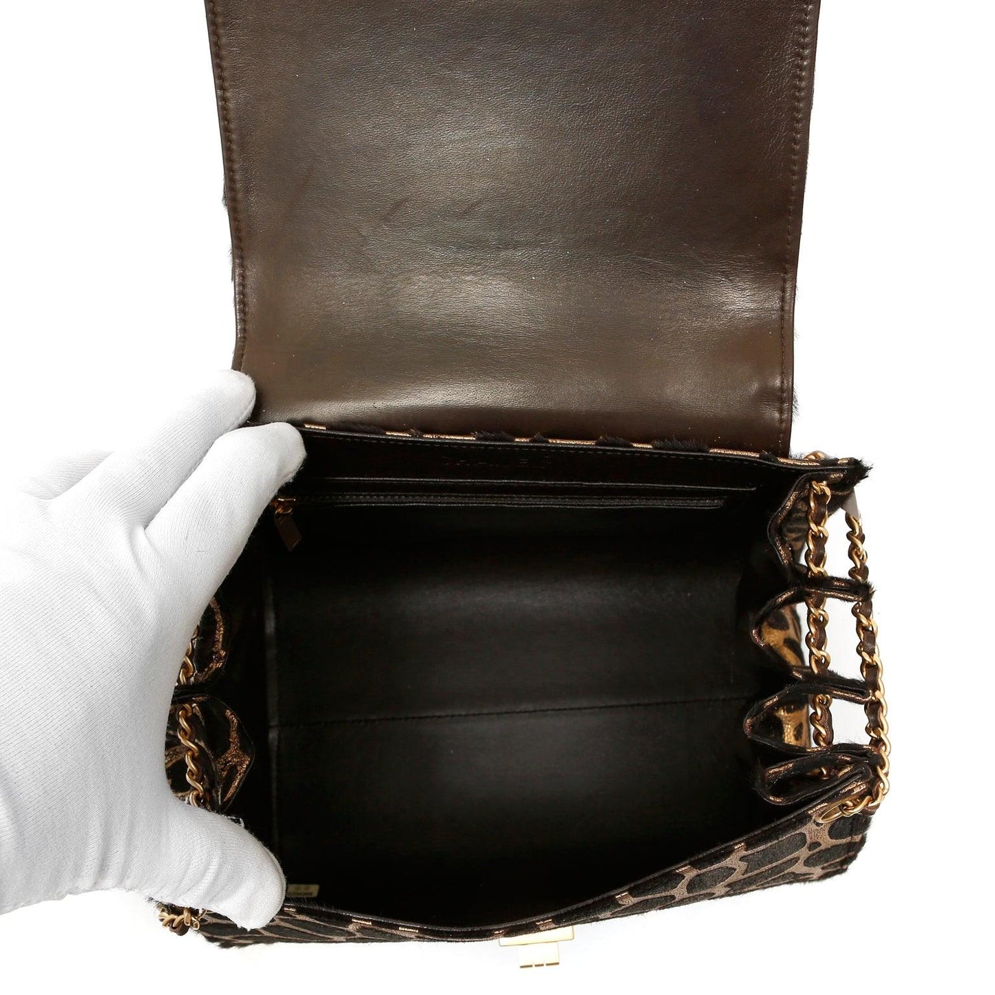 Chanel Black and Gold Giraffe Pattern Limited Edition