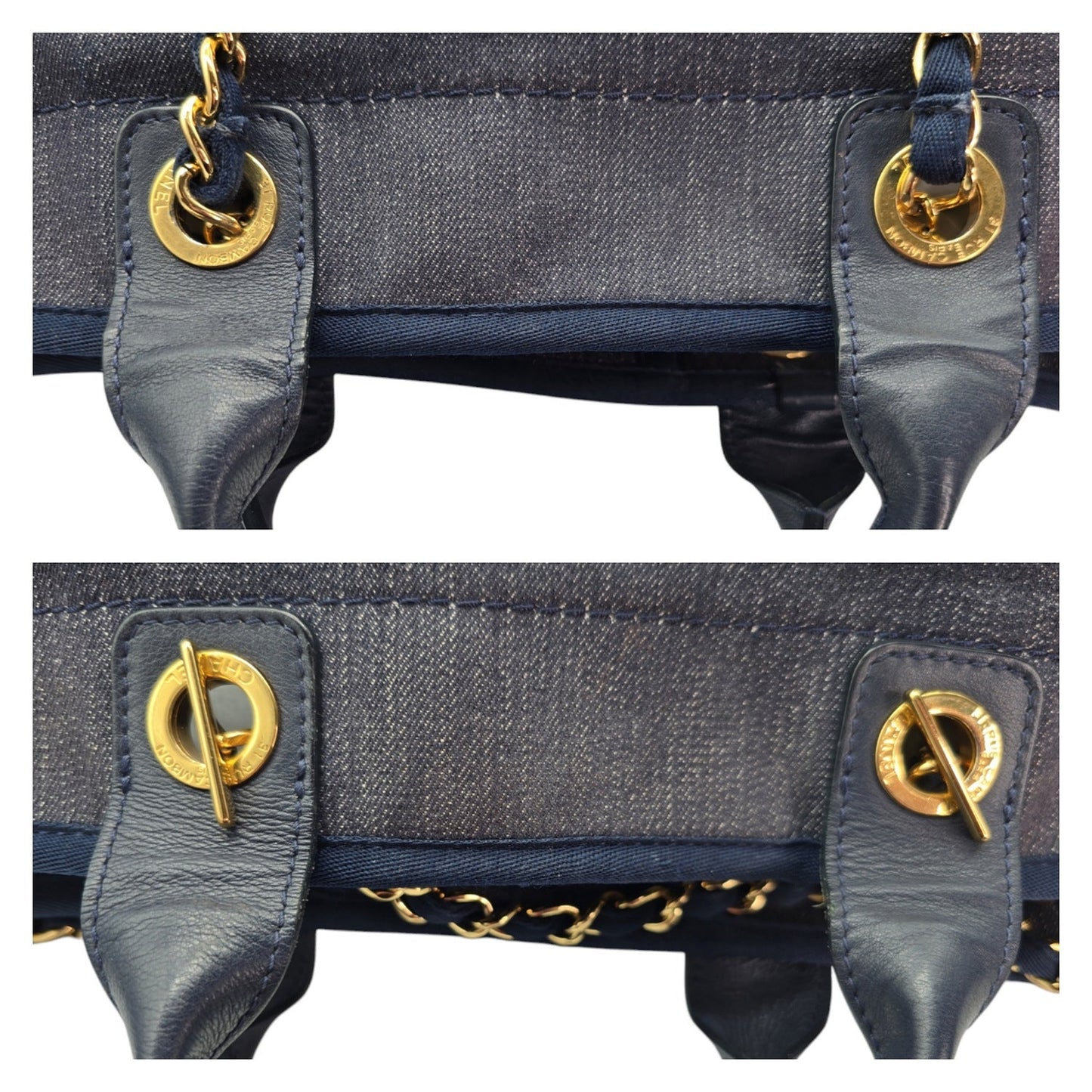 Chanel Medium Dark Washed Denim Deauville Tote