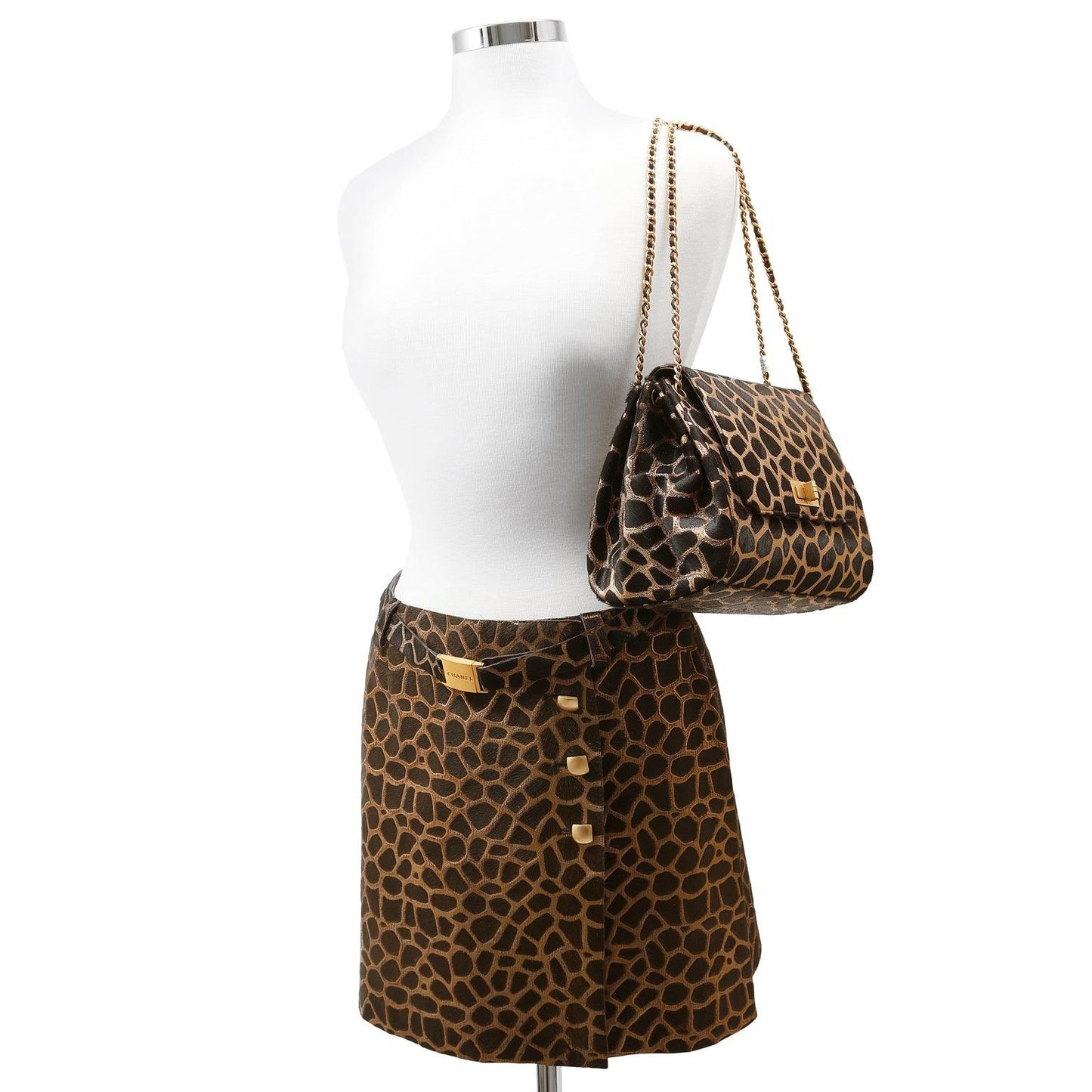 Chanel Black and Gold Giraffe Pattern Limited Edition