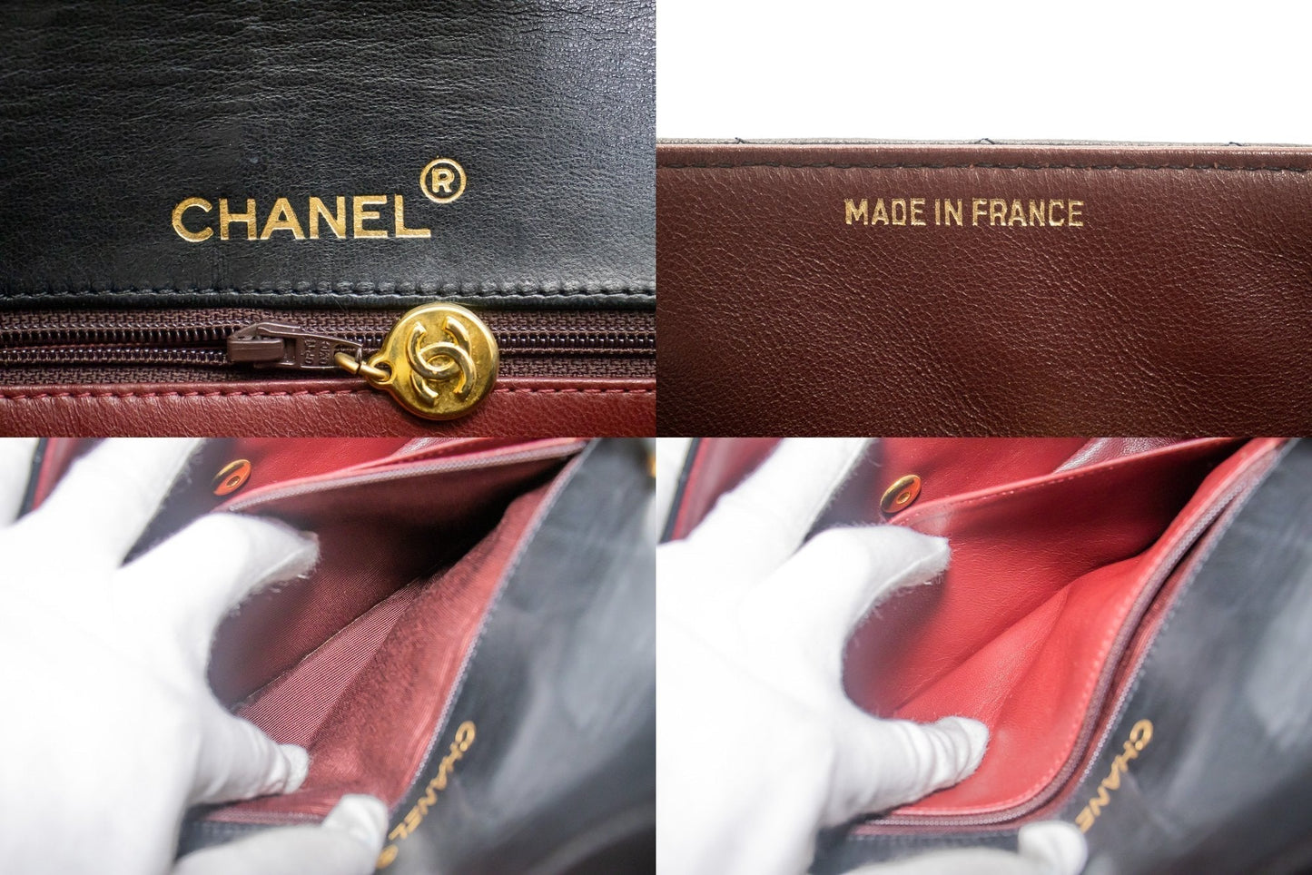 CHANEL Half Moon Chain Shoulder Bag Crossbody Black Quilted Flap k22