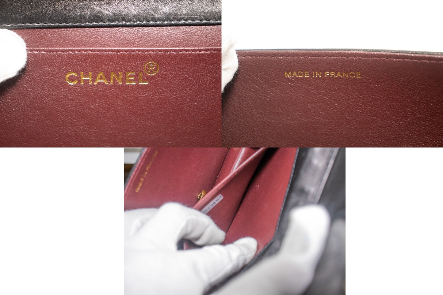 CHANEL Full Flap Chain Shoulder Bag Clutch Black Quilted Lambskin k09