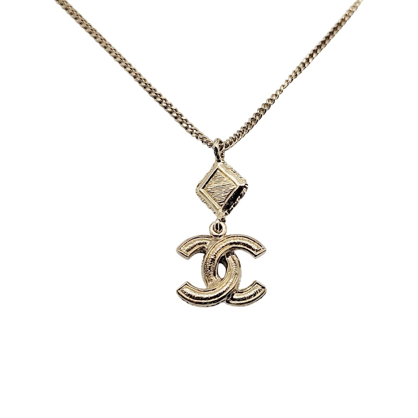 Chanel CC Logo Flower Black Bead Faux Pearl Necklace