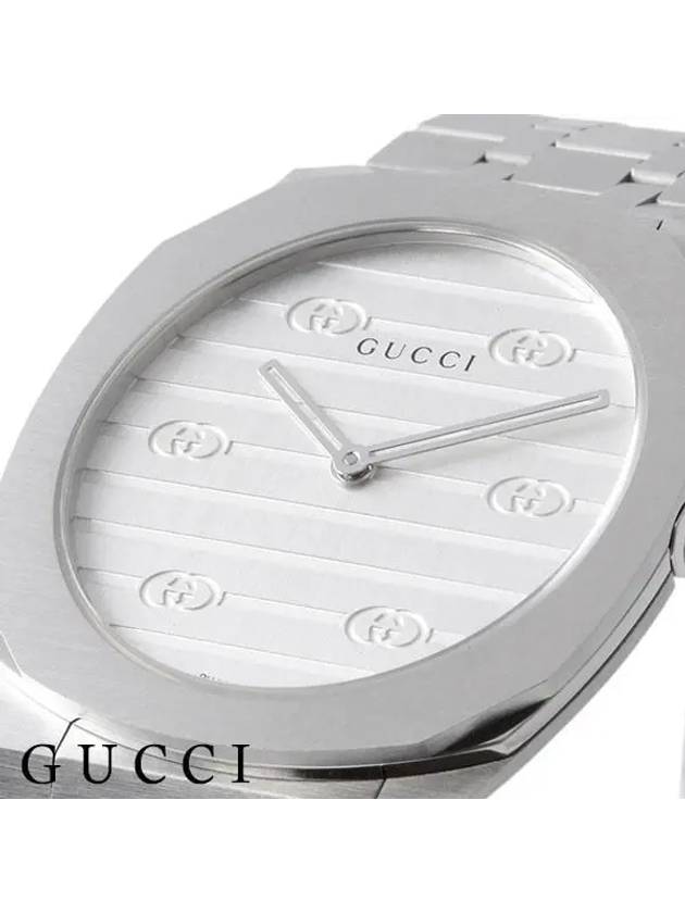Gucci 25H Quartz Metal Watch Silver