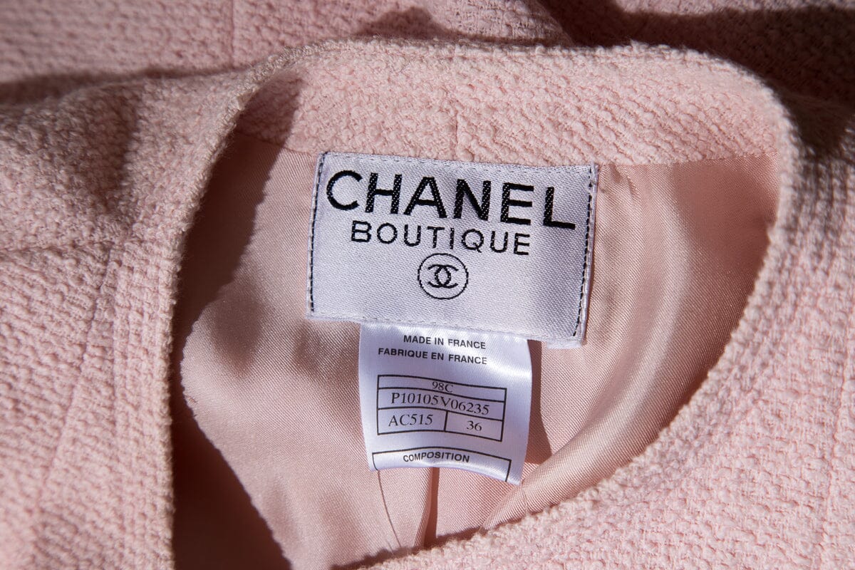 Chanel Pink Tweed Jacket SZ 36