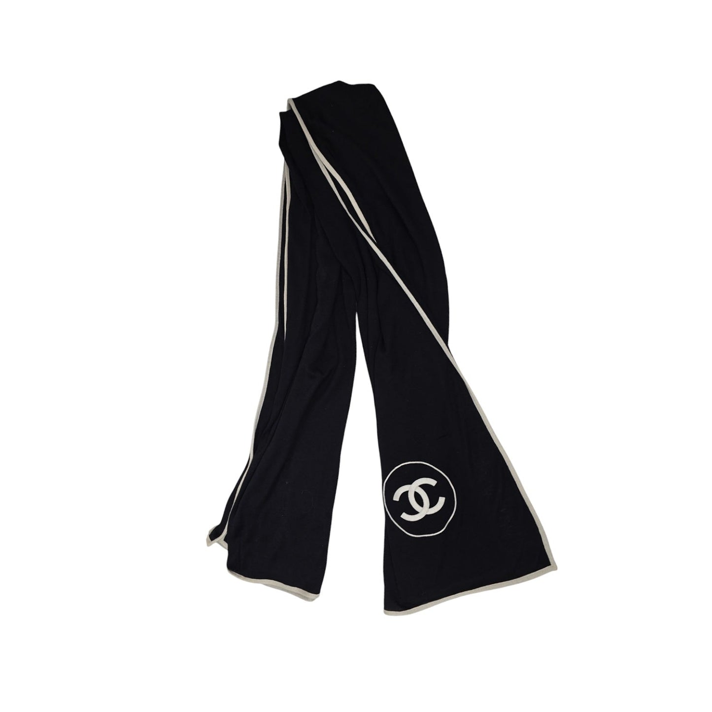 Chanel CC Logo Cashmere Silk Scarf