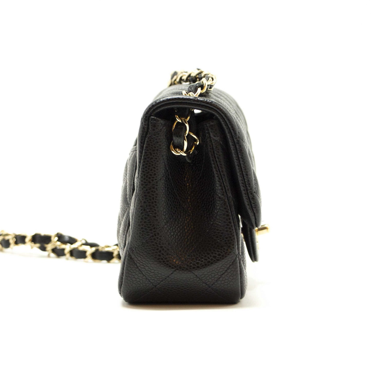 Chanel Quilted Caviar Leather Mini Square Flap Bag