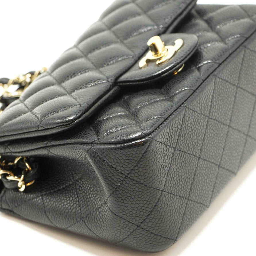 Chanel Quilted Caviar Leather Mini Square Flap Bag
