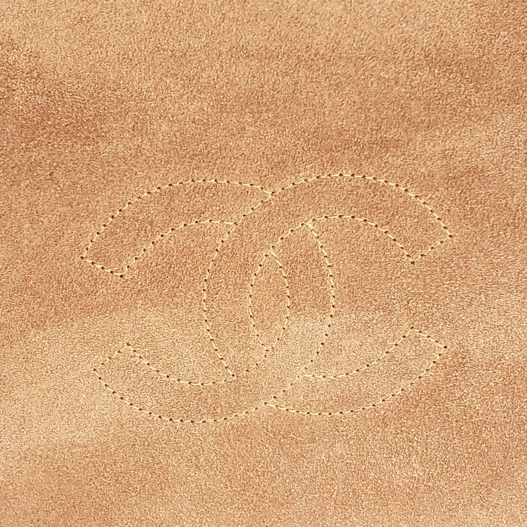 Chanel CC Suede Brown Rare Vintage Hand Bag