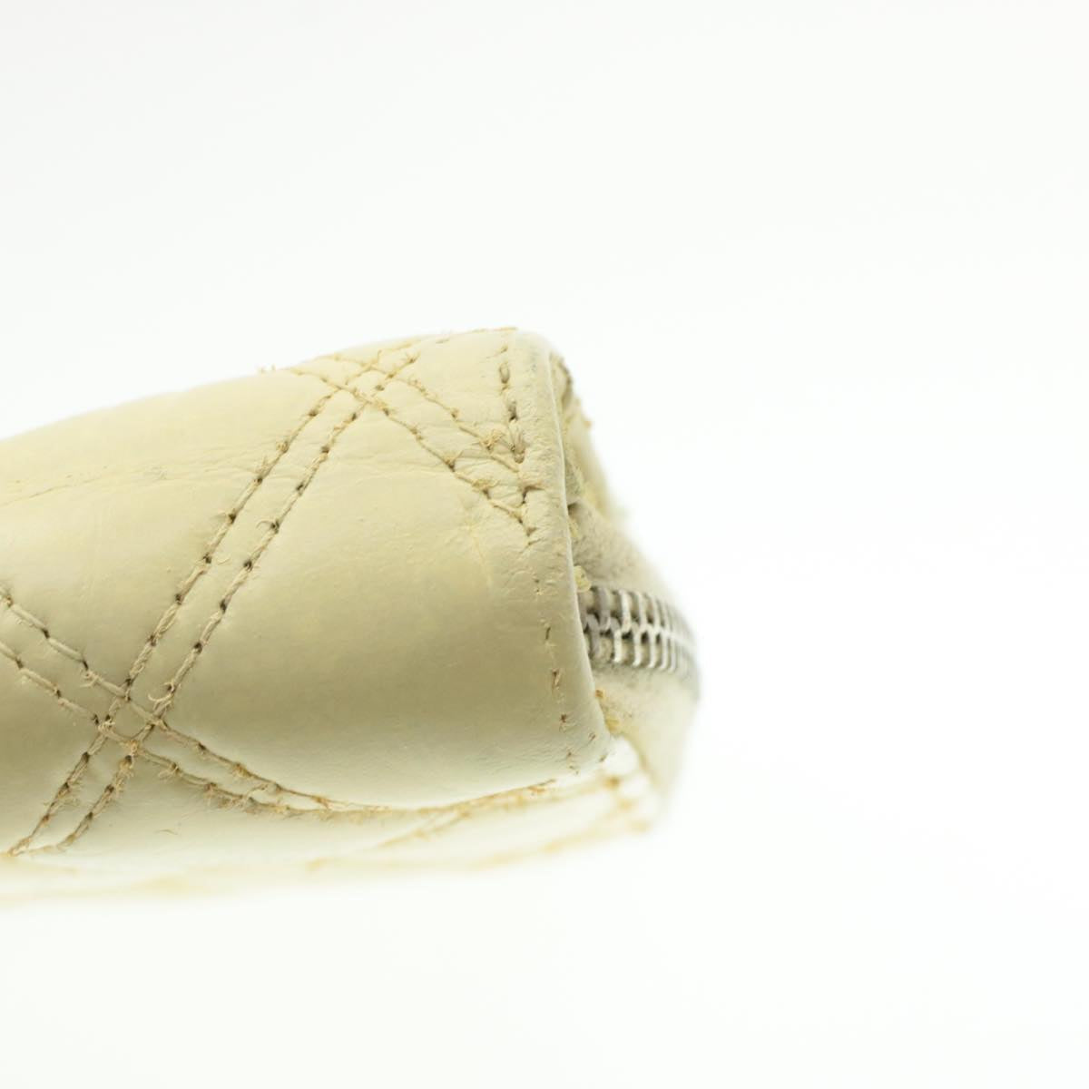 CHANEL Matelasse Zippy Long Wallet Beige CC cr619