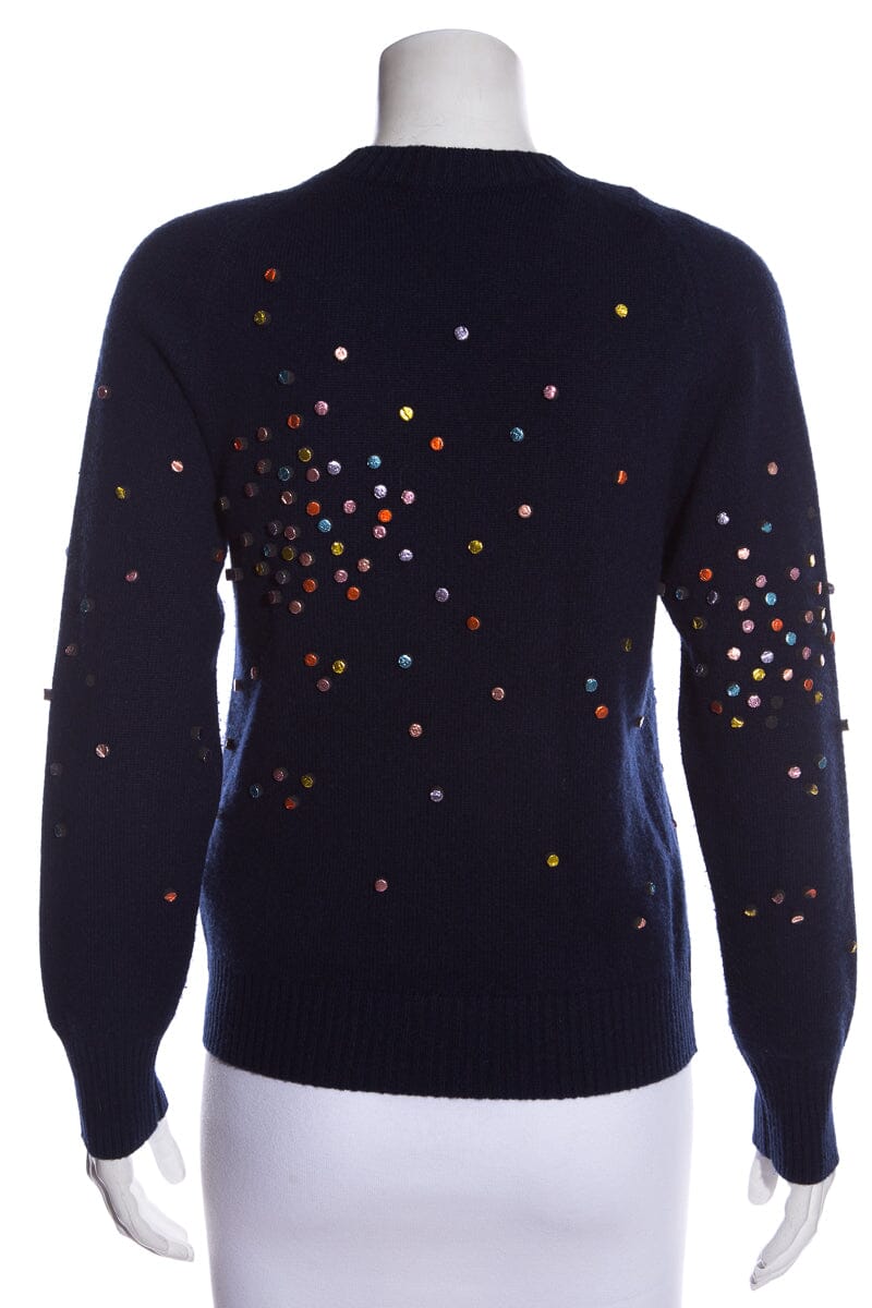 Chanel Navy Confetti Cashmere Navy SZ 34